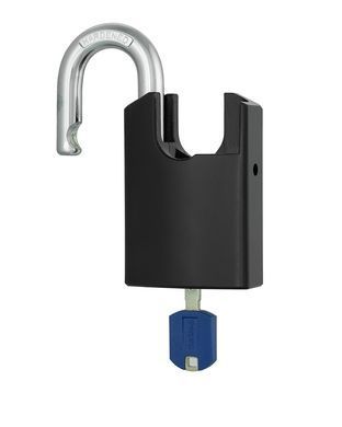Замок висячий TOKOZ GAMA_60 CS PRO T04 3KEY BLUE Sleeve_3BT NR_shackle 24мм 12мм BLISTER чорний корпус, Навесной замок