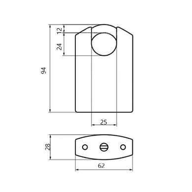 Замок висячий TOKOZ GAMA_60 CS PRO T04 3KEY BLUE Sleeve_3BT NR_shackle 24мм 12мм BLISTER чорний корпус, Навесной замок
