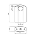 Замок висячий TOKOZ GAMA_60 CS PRO T04 3KEY BLUE Sleeve_3BT NR_shackle 24мм 12мм BLISTER чорний корпус, Навесной замок