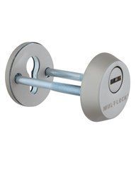 Защитная броненакладка протектор MUL-T-LOCK SL3 DIN ROUND 14,5мм 58-63мм Никель сатин 3клас NICKEL SATIN Комплект, М8х75, Никель сатин, Никель сатин