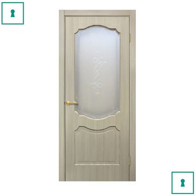 Двери межкомнатные Омис ПВХ, Прима, Беленый дуб, СС+КР, 600 мм