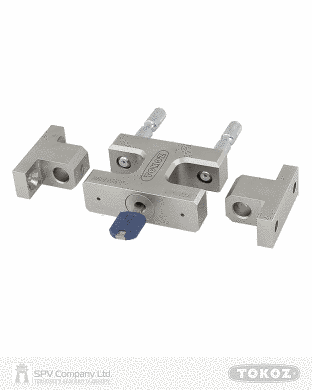 Замок навесной TOKOZ DOUBLE SHUTTER PRO T04 5KEY BLUE Sleeve 3BT SLID shackle 12мм BOX с навесами, Навесной замок