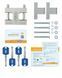 Замок навесной TOKOZ DOUBLE SHUTTER PRO T04 5KEY BLUE Sleeve 3BT SLID shackle 12мм BOX с навесами, Навесной замок