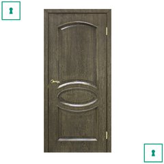 Двери межкомнатные Омис шпонированные, Лаура, Дуб шервуд, ПГ, 600 мм
