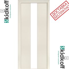 Двері міжкімнатні ТЕРМІНУС, Модель 23, ПО (біле), 600 мм, ясен Crema