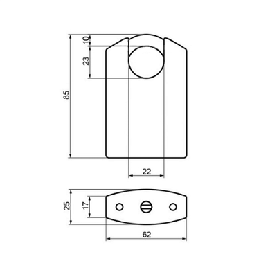 Замок навесной TOKOZ GAMA 50 CS PRO T04 3KEY BLUE Sleeve 3BT NR shackle 22мм 10мм BLISTER черный корпус, Навесной замок