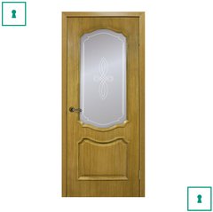 Двері міжкімнатні Оміс шпоновані, Кармен, Дуб натуральний тонований, СС+КР, 600 мм