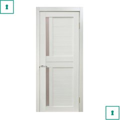 Двері міжкімнатні ОМІС CORTEX, Deco 01, ПО, 600 мм, дуб Bianco