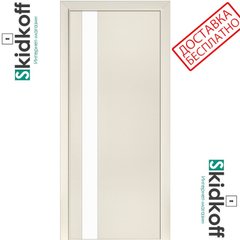 Двері міжкімнатні ТЕРМІНУС, Модель 21, ПО (біле), 600 мм, ясен Crema