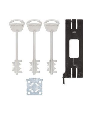 Замок врізний MUL-T-LOCK 3-WAY MATRIX+DIN DFC20328MA CR BS65мм 85мм 3KEY MTR_M 100мм w/o_SP, Хром, Хром