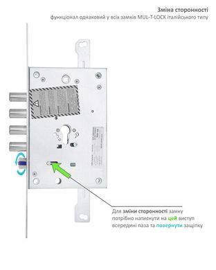 Замок врізний MUL-T-LOCK 3-WAY MATRIX+DIN DFC20328MA CR BS65мм 85мм 3KEY MTR_M 100мм w/o_SP, Хром, Хром
