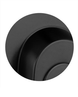 Фурнитура защитная ROSTEX UNIVERSAL PLUS R fix-mov DIN PLATE 85мм черный 38-55мм 3клас Baryt BLACK MAT, Черный, Черный