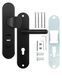 Фурнитура защитная ROSTEX UNIVERSAL PLUS R fix-mov DIN PLATE 85мм черный 38-55мм 3клас Baryt BLACK MAT, Черный, Черный