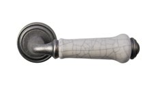 Дверна ручка SIBA Lysbon C01-0-84-42 античне срібло/кераміка