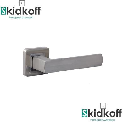 Дверная ручка Safita 215R40 SN/CP матовый никель/полированный хром