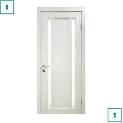 Двері міжкімнатні ОМІС CORTEX, Deco 02, ПО, 600 мм, дуб Bianco