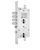Замок врізний MUL-T-LOCK 3-WAY DIN+DIN B-LOCK M CR UNIV BS63мм 85мм w/o_SP, Хром, Хром