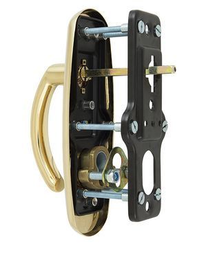 Фурнитура защитная MUL-T-LOCK PLATINUM SH300 mov-mov DIN PLATE 85/90мм Латунь полированная 50-55мм 3клас Platinum GOLD Комплект, Латунь, Латунь