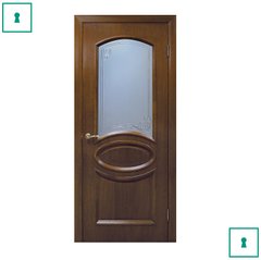 Двери межкомнатные Омис шпонированные, Лаура, Орех, СС+КР, 600 мм