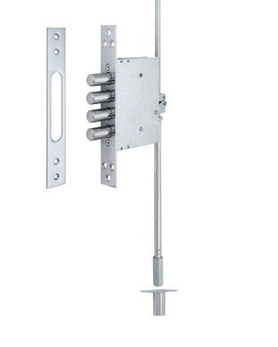 Замок врезной MUL-T-LOCK 3-WAY DIN+DIN 415G CR UNIV SATIN_NICKEL BS63мм 2_protectors SP, Хром, Хром