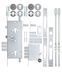 Замок врезной MUL-T-LOCK 3-WAY DIN+DIN 415G CR UNIV SATIN_NICKEL BS63мм 2_protectors SP, Хром, Хром