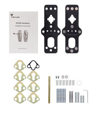 Фурнітура захисна MUL-T-LOCK PLATINUM SH300 mov-mov DIN PLATE 85/90мм Хром полірований 50-55мм 3клас Platinum NICKEL CHROME Комплект, Хром, Хром