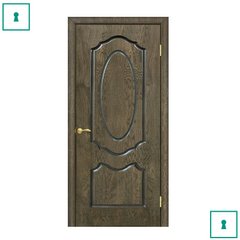 Двери межкомнатные Омис шпонированные, Оливия, Дуб шервуд, ПГ, 600 мм