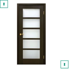 Двері міжкімнатні Оміс шпоновані, Відень, FL горіх, ПО, 600 мм