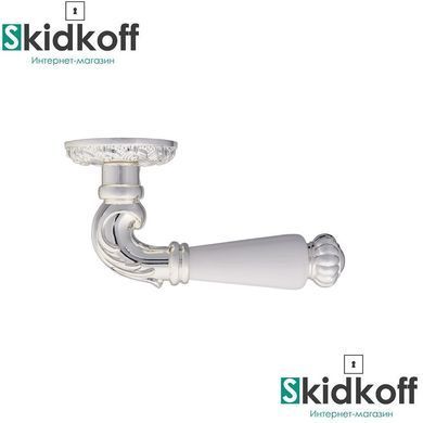 Дверная ручка Gavroche Neodium NDZ20BSW серебро/белый
